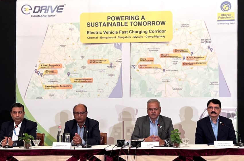 BPCL rolls out second phase of setting up EV Charging Stations in Southern India