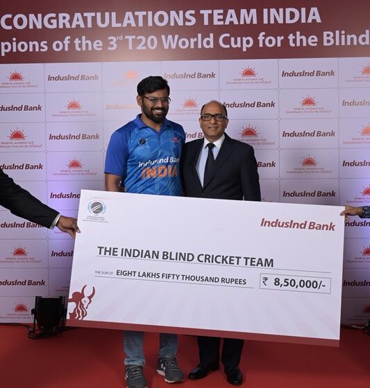  IndusInd Bank felicitates Indian Blind Cricket Team for historic three-peat win at 3rd T20 World Cup for the Blind