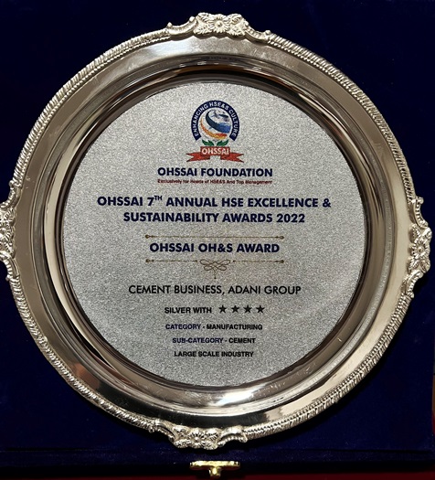 Adani Cement wins Multiple Awards for Safety at OHSSAI Awards 2022