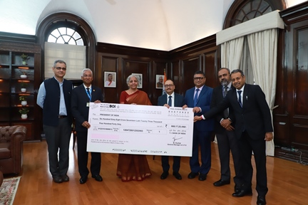 Bank of India Pays Dividend of Rs.668.17 Crores to Government of India