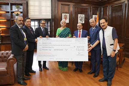  Bank of India Pays Dividend of Rs. 935.44 crores to Government of India