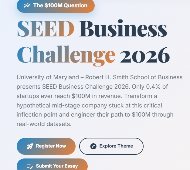  SEED Global Education and Maryland’s Robert H. Smith School of Business Announce SEED Business Challenge 2026 Winners