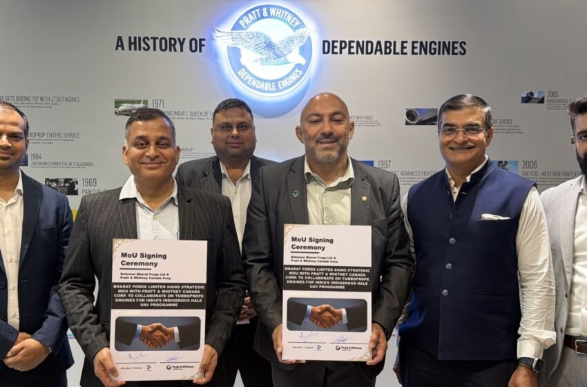  Bharat Forge and RTX’s Pratt & Whitney Canadato Explore Turboprop Engines for India’s Indigenous HALE UAV Programme